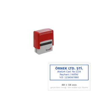 Firma Kaşesi — Otomatik 40×16 mm (4 Satır)