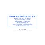 Kurumsal Kaşe — Otomatik 60×25 mm (6-7 Satır) baskı örneği — 6-7 satır