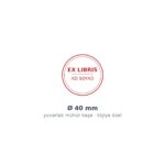 Kitap mührü baskı örneği Ø40 mm — Kaşe Yaptır
