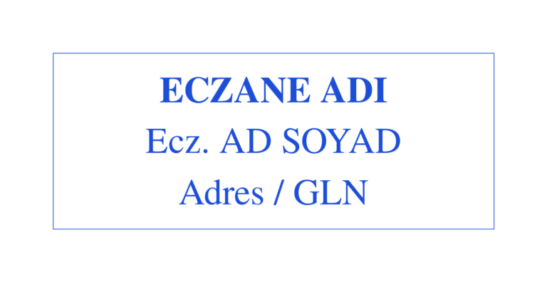 Eczane Kaşesi örneği — 50×20 mm otomatik kaşe baskı izi